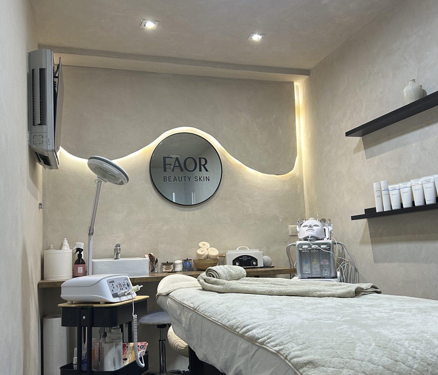 Cabina de tratamientos de FAOR Beauty Skin en Madrid